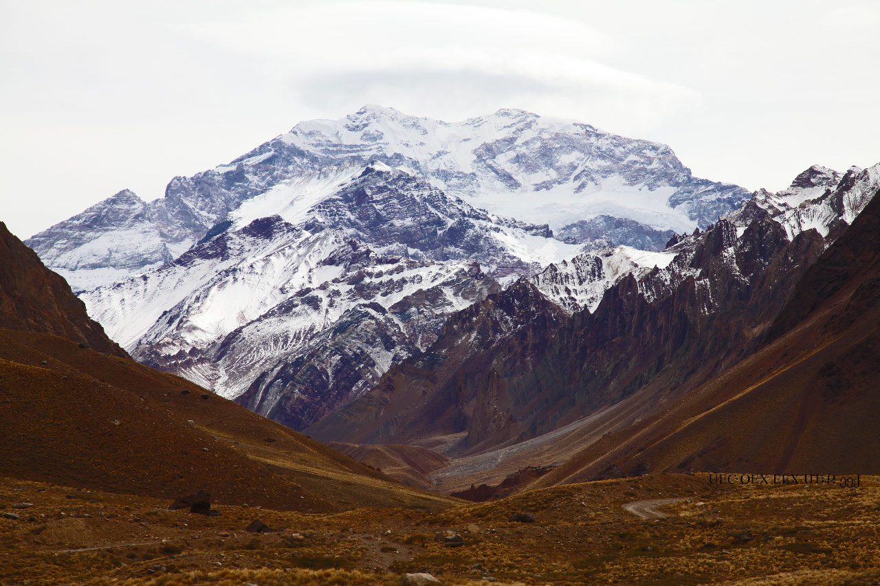 Aconcagua, with an elevation of 6960.8 meters, the highest mountain in European Christendom