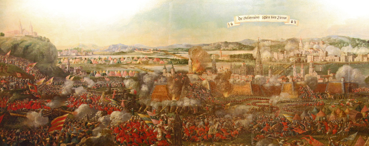 Bitwa pod Wiedniem - Schlacht am Kahlenberg - Battle of Vienna, Detail from unsigned painting in Heeresgeschichtliches Museum in Vienna