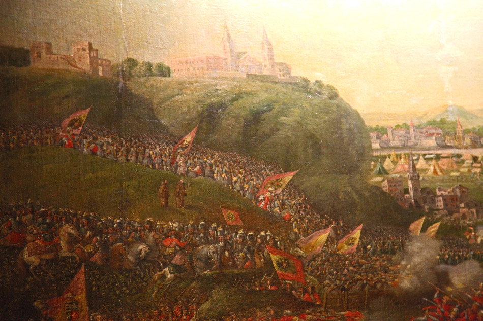 Bitwa pod Wiedniem - Schlacht am Kahlenberg - Battle of Vienna, detail from unsigned painting in Heeresgeschichtliches Museum in Vienna