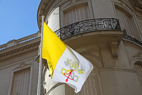 Vatican flag in Buenos Aires