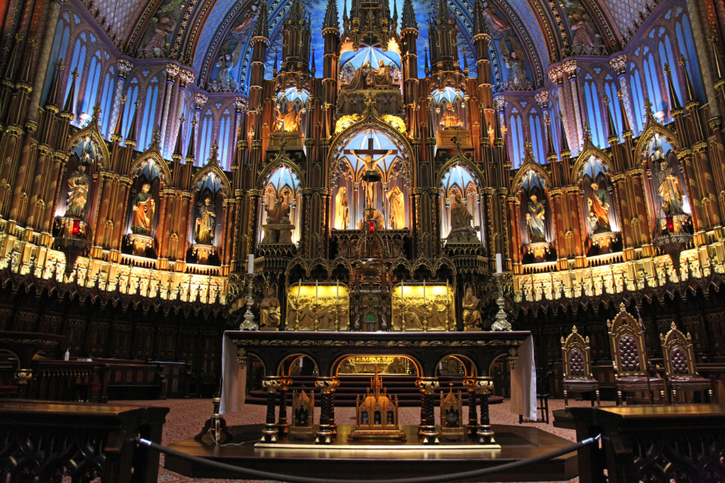 main altar Basilique Notre-Dame de Montréal - Notre-Dame Basilica