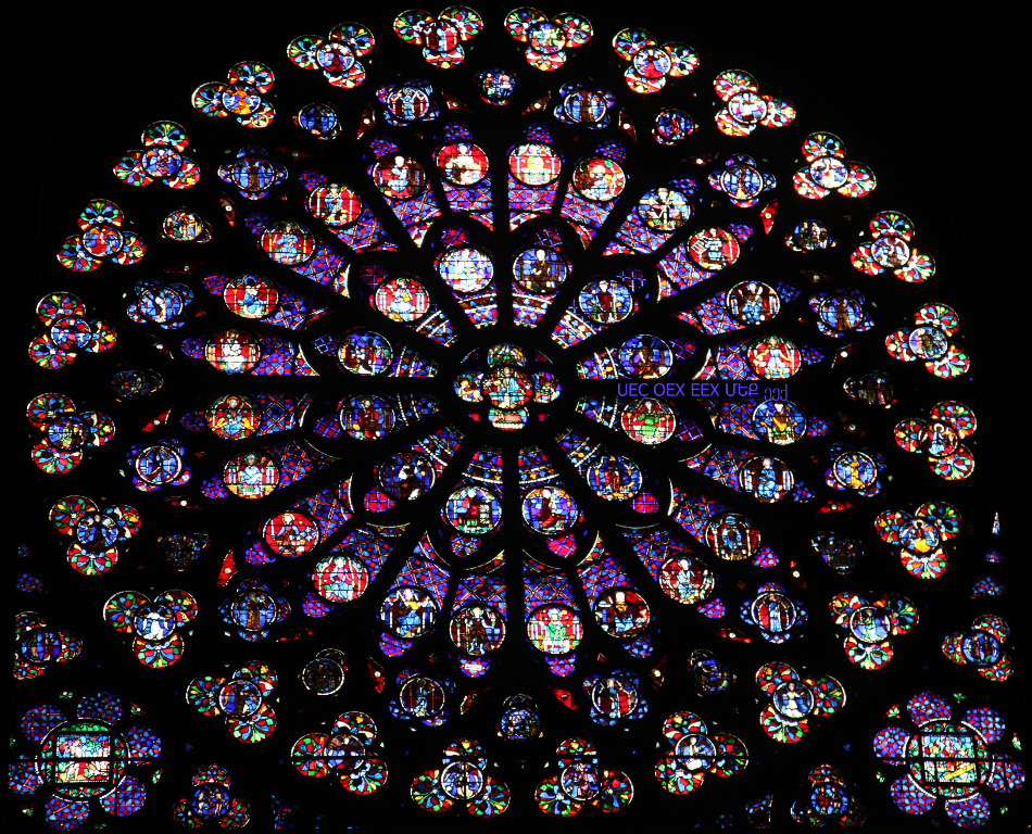 rose window in Notre Dame de Paris