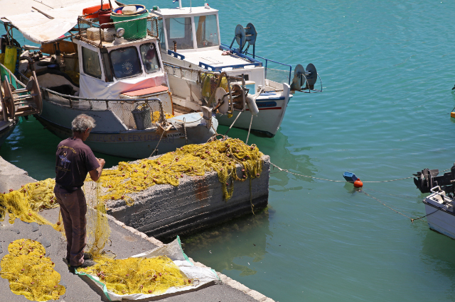 fisherman in Heraklion