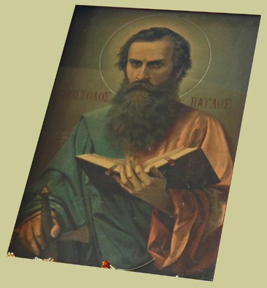 icon of Apostle Saint Paul in Church in Kaloi Limenes Crete