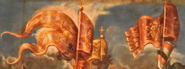 Christian flags over Lepanto by Vicentino