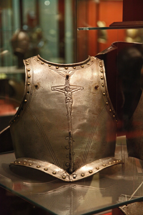from Maltese Palace Armoury breast plate with Crucifix