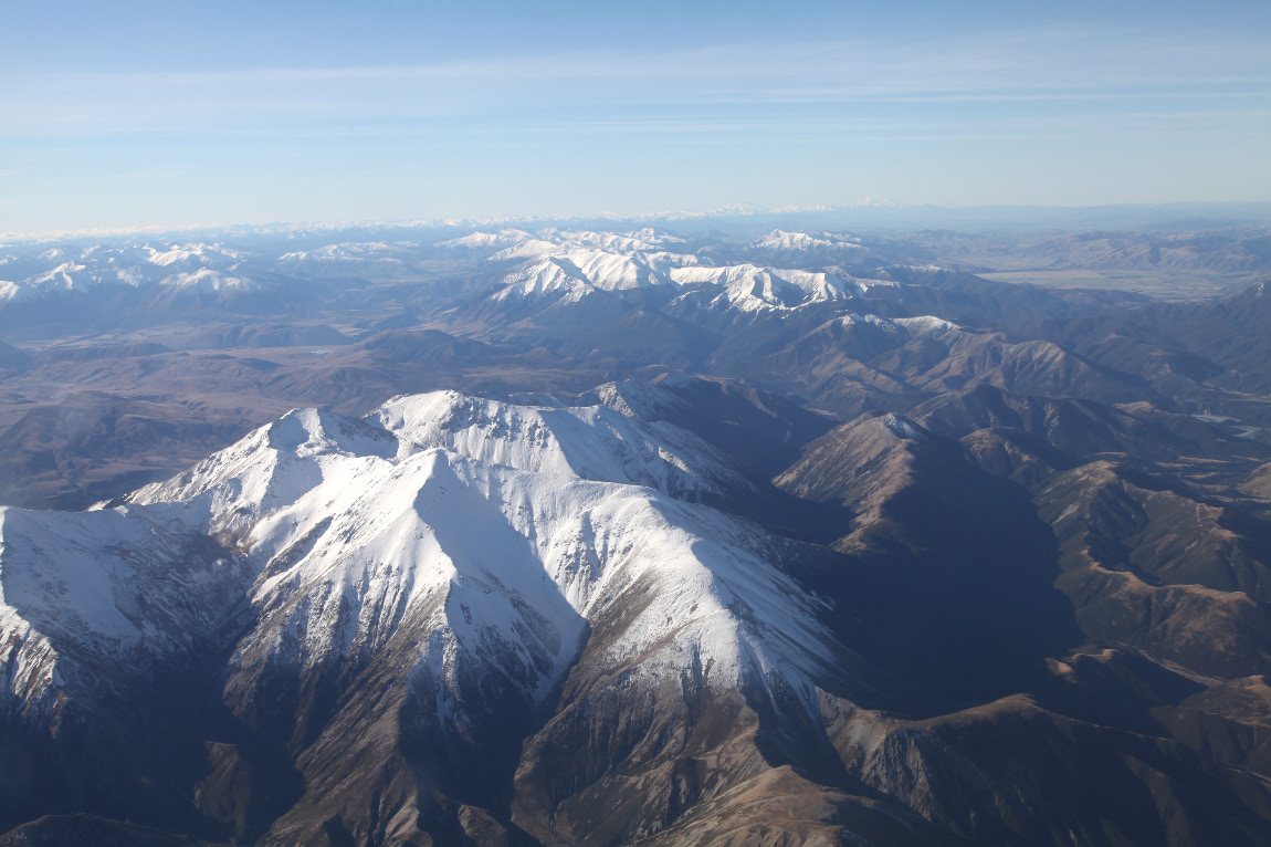 mountails of New Zealand's Southern Island on 8 May 2013