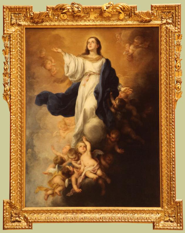 The Immaculate Conception of the Blessed Virgin Mary by Bartolomé Esteban Murillo in the Hermitage in Saint Petersburg in Russia