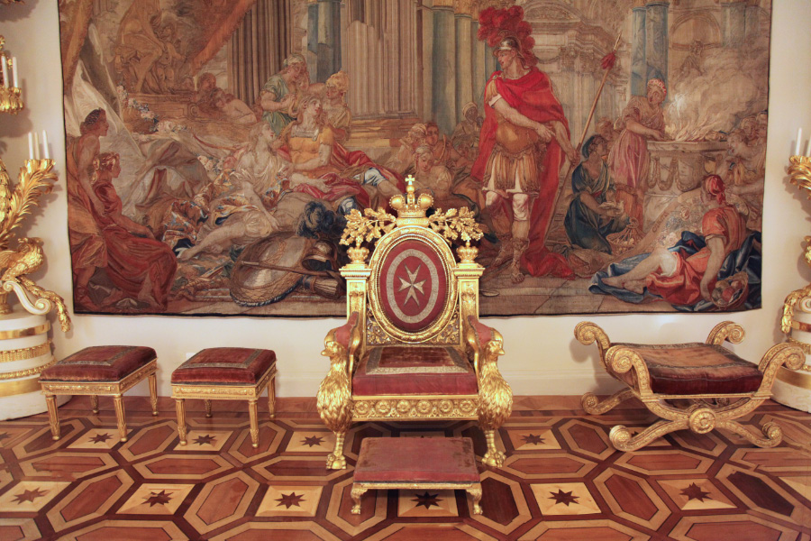 Matlese throne in Hermitage Saint Petersburg
