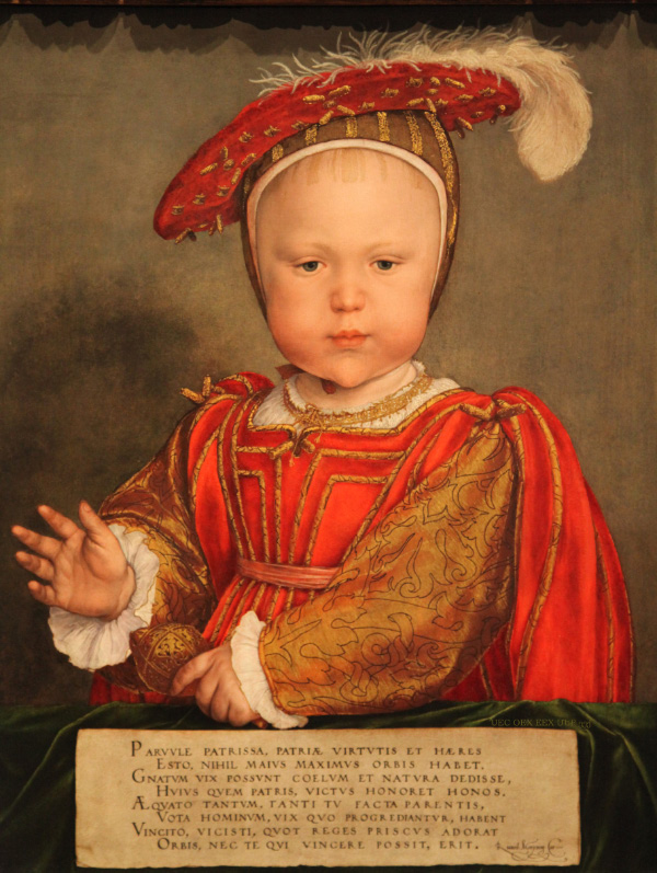 Portrait of Edward VI as a Child, painting c. 1538, by Hans Holbein the Younger