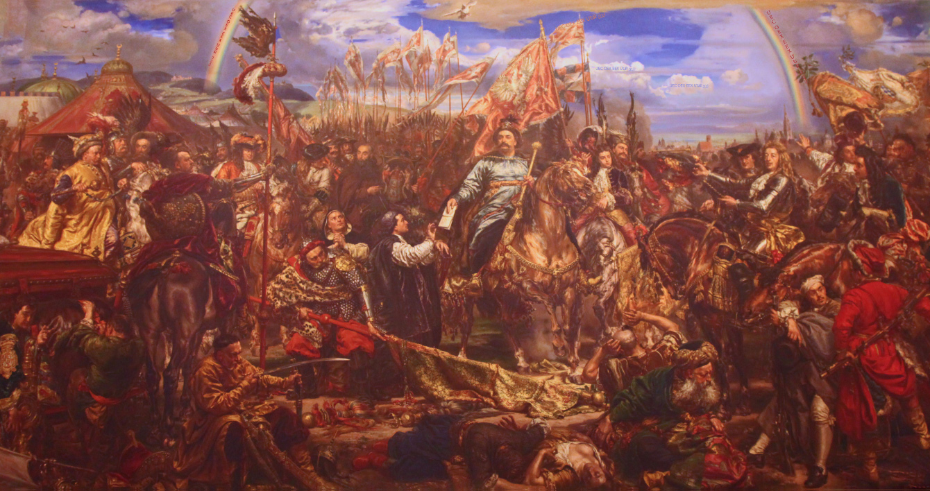 painting by Matejko in Vatican Museums of Jan III Sobieski sending Message of Victory to the Pope at the Battle of Kahlenberg-Vienna