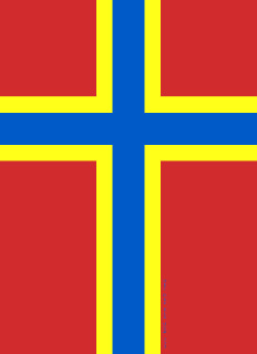 Arcaibh – Orkney Islands flag with Christian Nordic Cross