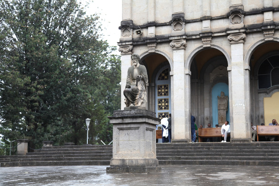 Saint Mark and his lion at the Holy Trinity Cathedral in Addis Ababa